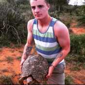 In Kenya and found a turtle