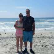 Us hanging at the beach