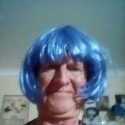 My blue wig as Davina cd