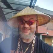 Me in a China man's hat.