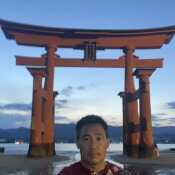 Miyajima Island in Japan. Tori Gate.