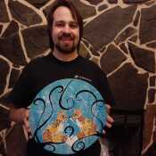 Me with a painting by Cranky Pickle