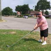 Little bit practice swing golfing