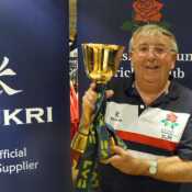 Dave with Cricket trophy.