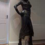 Sharon in one of her rubber dresses