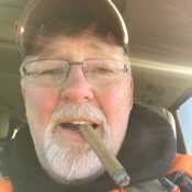Hunting and smoking a cigar