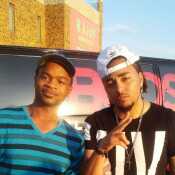 Me and an upcoming rapper.