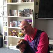 Me and doggy . Who has now passed away 