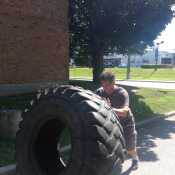 Lifting a tire   Just training