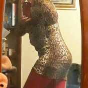 Leopard dress amd pink tights