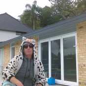 My cow onesie...all about comfort these days..