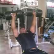 Training at gym