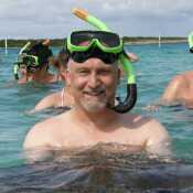 Feeding a Stingray in Antigua