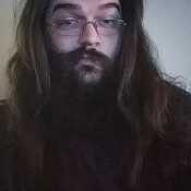 Just me and may long hair and beard.