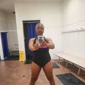 Me before water aerobics 