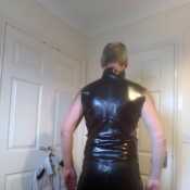 Rubber, for feeling the part. 