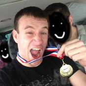 Every bestman deserves a medal from the stag do!