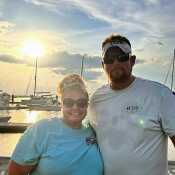 It was soooo hot that evening in Fernandina at the Captains Meeting