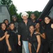 Background with Toby Keith after the show! next stop Detroit!