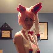 Sylveon Cosplay (Not exactly sexual, but I think its cute uwu)