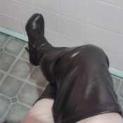 Me in my boots love the look and feel of leather.