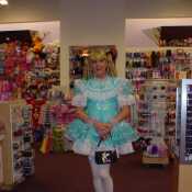 This is my most favorite photo of me out in day time public at the Alderwood Mall wearing one of my 