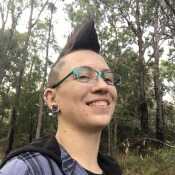 out hiking (mohawk actually up for once, lol)