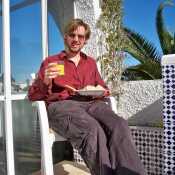 Me on my Villa Balcony having breakfast.