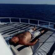 Sun bathing at the Red Sea