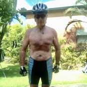 Mike after 40km bike ride