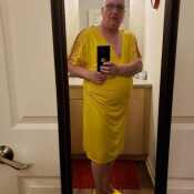 Yellow dress with 4 inch yellow heels