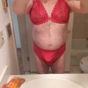 red panties and bra set