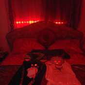 Costumes and Bedroom ready for Bride of Dracula Party