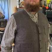 Was trying on a new vest and shirt after my wieght loss 
